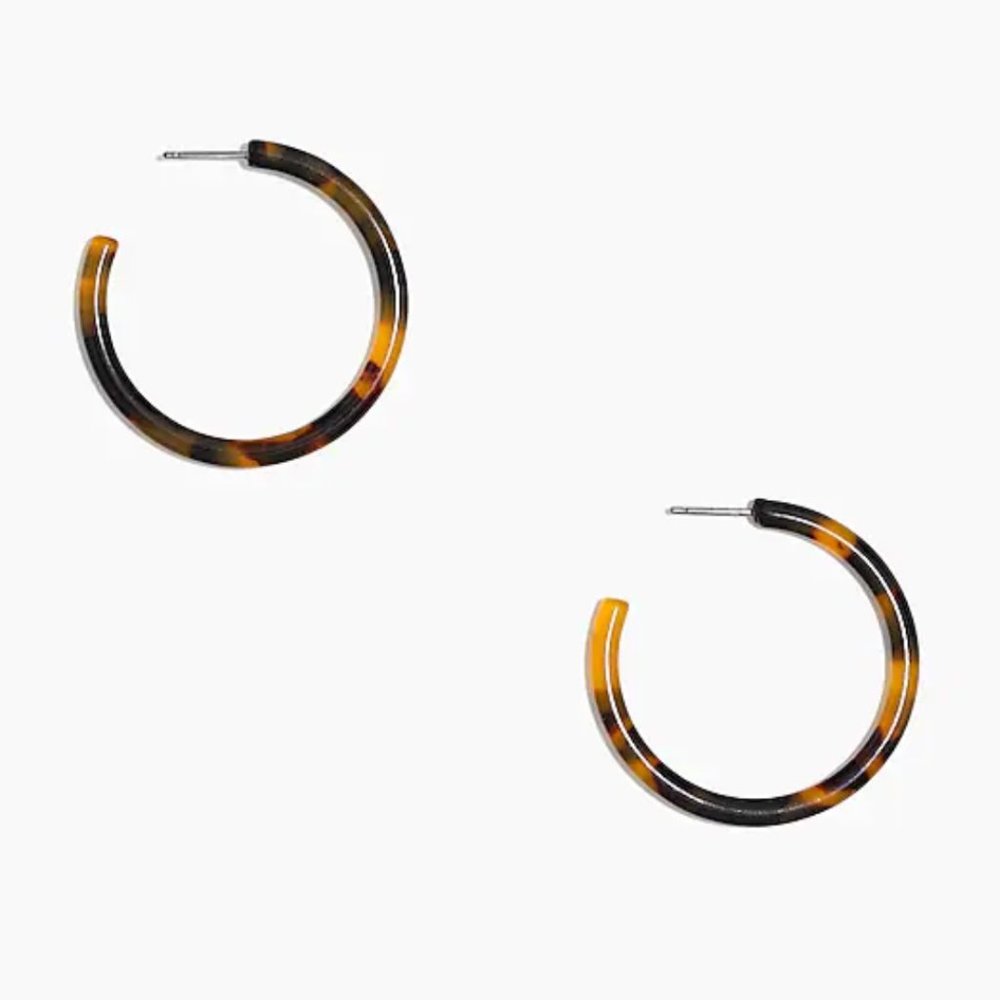 Tortoise Hoop Earrings